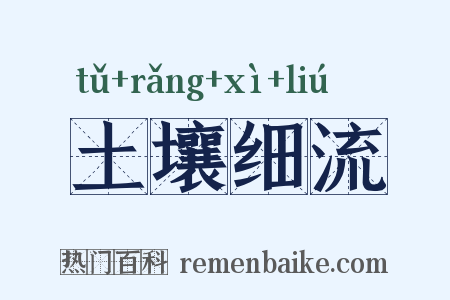 土壤细流是什么意思的图片